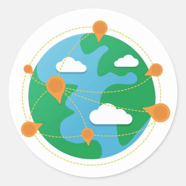 Rond Sticker Jour Scratch (Blanc) (Devant)