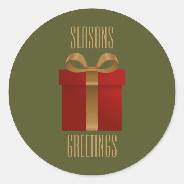 Rond Sticker Joyeuses Fêtes de Noël (Devant)