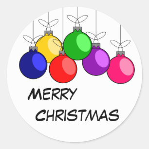 Rond Sticker Joyeux Noël
