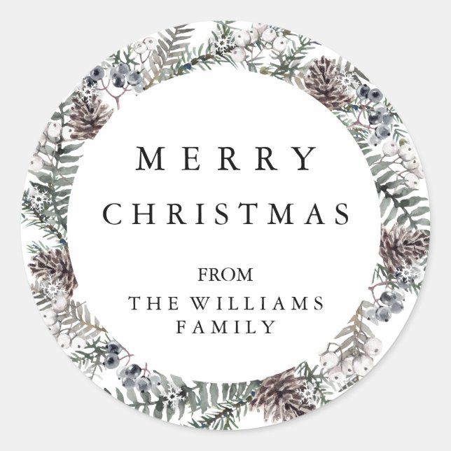 Rond Sticker Joyeux Noël (Devant)