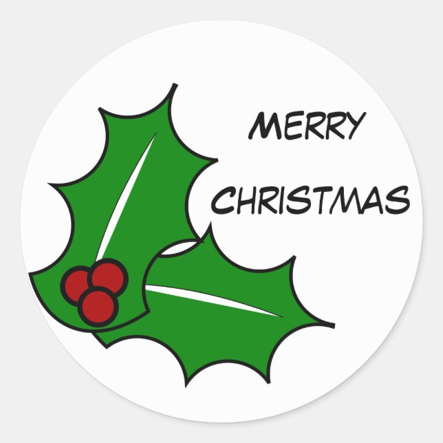 Rond Sticker Joyeux Noël (Devant)