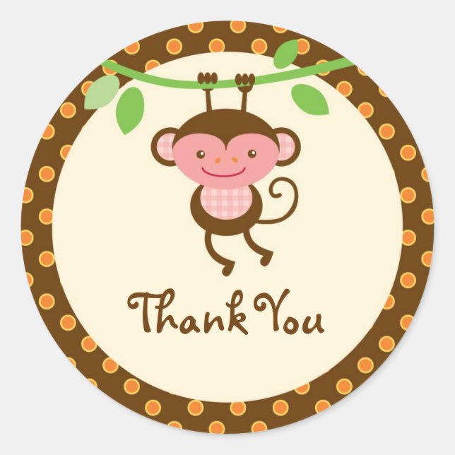 Rond Sticker Jungle Safari Favoriser (Devant)