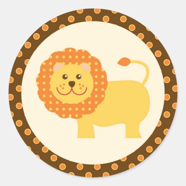 Rond Sticker Jungle Safari Seal (Devant)