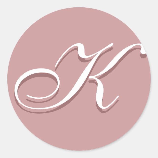 Rond Sticker K Monogramme Rose (Devant)