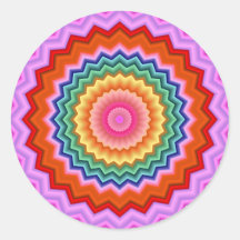 Sticker Kaleidoscope Fractal Zigzag
