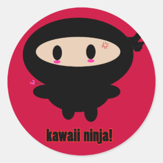 Rond Sticker Kawaii Ninja
