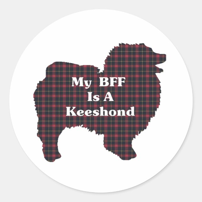 Rond Sticker Keeshond BFF (Devant)