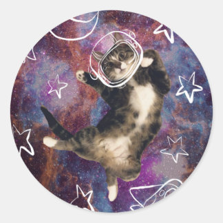 Rond Sticker Kiba Meowstronaut