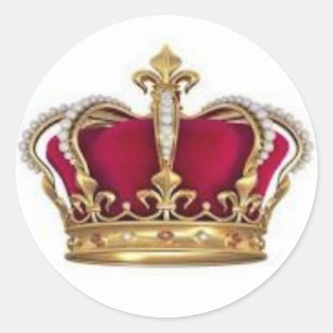 Rond Sticker King et Queen Crown