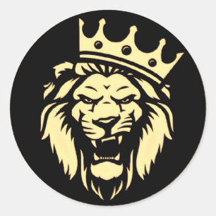Rond Sticker King Lion
