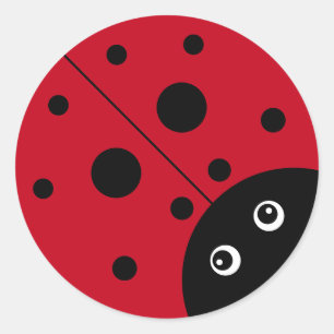 Rond Sticker KiniArt Ladybug Classic Round
