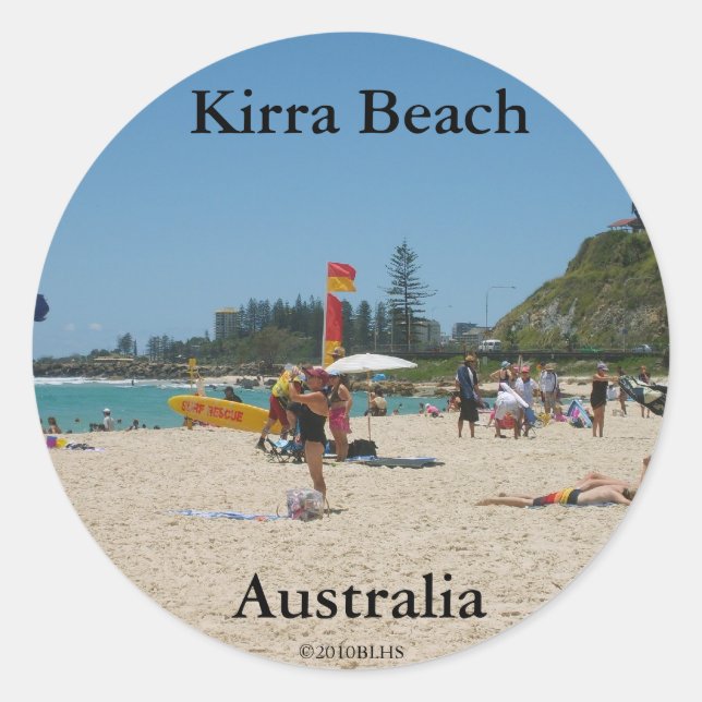 Rond Sticker Kirra Beach 3 (Devant)