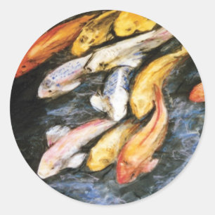 Rond Sticker Koi Fish