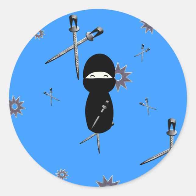 Rond Sticker Kokeshi Ninja (Devant)