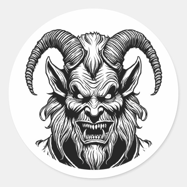 Rond Sticker Krampus (Devant)