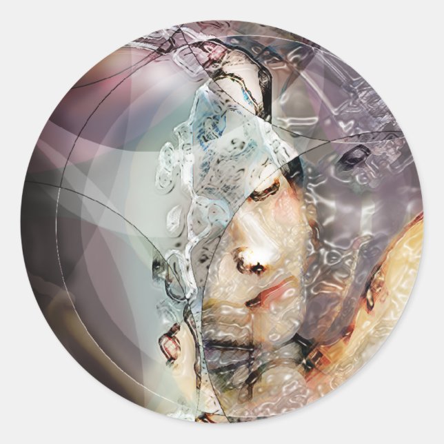 Rond Sticker "Lady of Thought" (Devant)