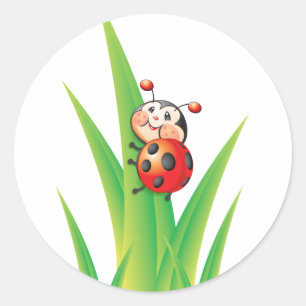 Rond Sticker Ladybug