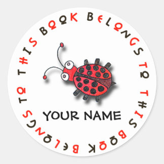 Rond Sticker Ladybug personnalisé