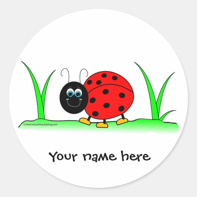 Rond Sticker Ladybug personnalisé (Devant)