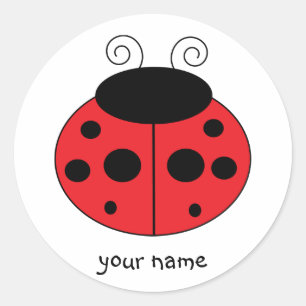 Rond Sticker Ladybug personnalisé