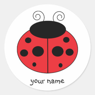 Rond Sticker Ladybug personnalisé