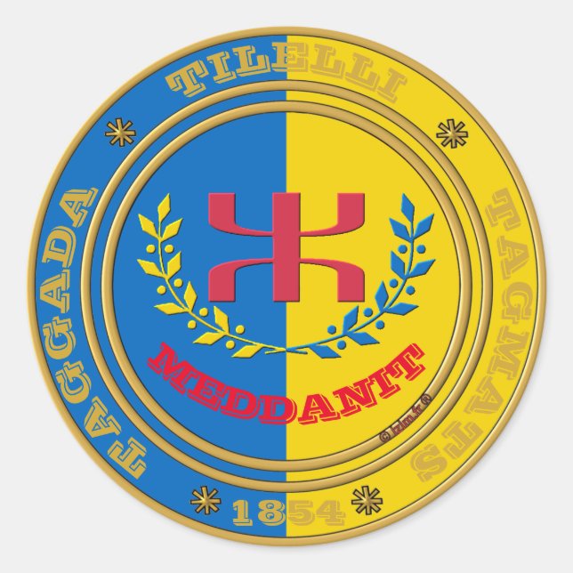Rond sticker laicite kabyle (Devant)