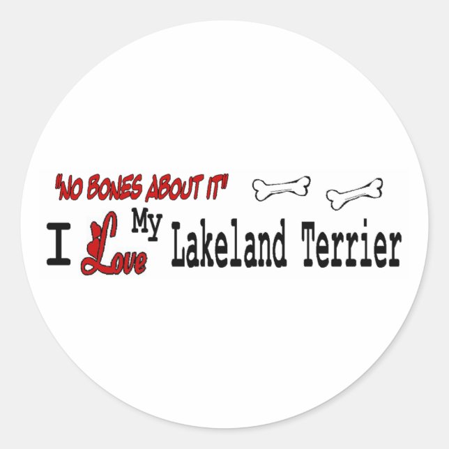 Rond Sticker Lakeland Terrier (I Love) (Devant)