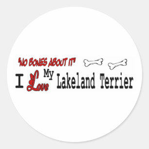 Rond Sticker Lakeland Terrier (I Love)