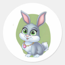 Sticker lapin adorable - Design de lapin de dessin