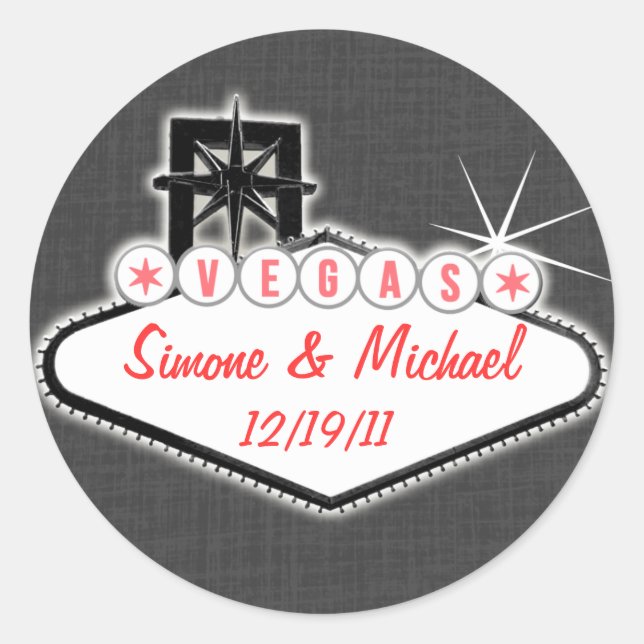 Rond Sticker Las Vegas (Devant)