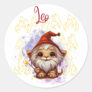 Rond Sticker Leo Gnomoscope