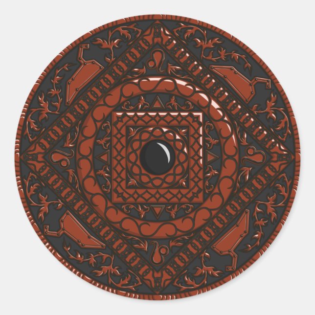 Rond Sticker Leo Mandala (Devant)