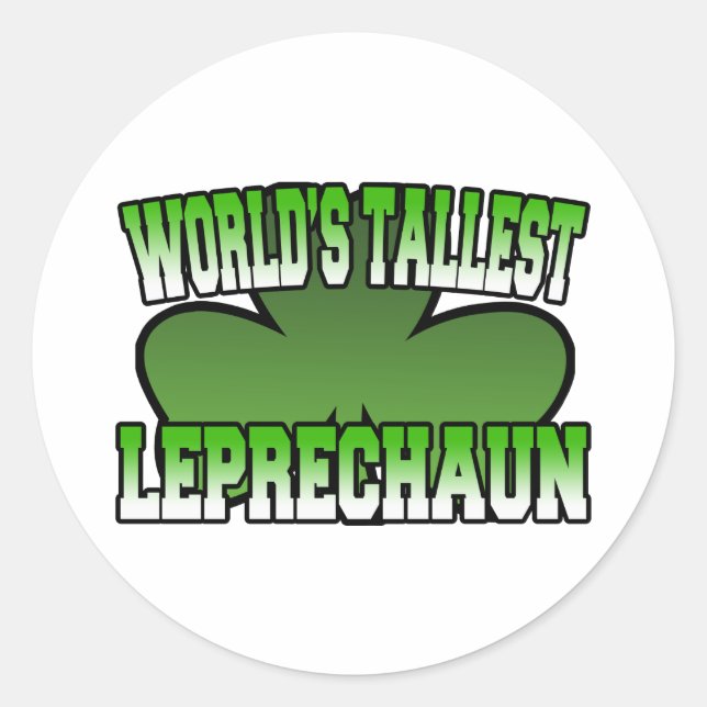 Rond Sticker Leprechaun le plus haut du monde (Devant)
