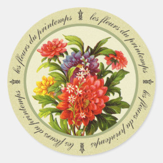 Rond Sticker Les Fleurs du Printemps
