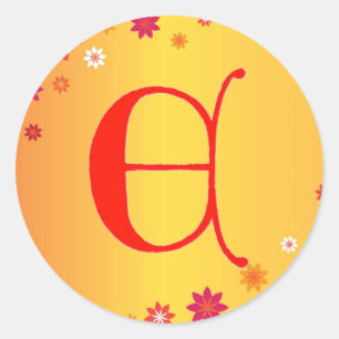 Rond Sticker Lettre E
