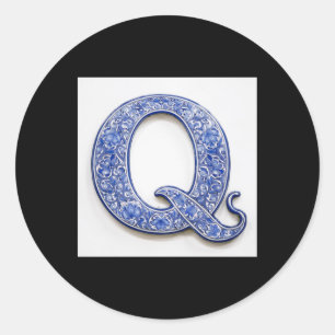 Rond Sticker Lettre Q