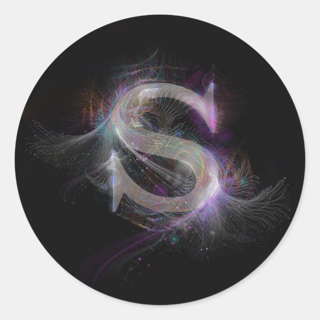 Rond Sticker lettre S (Devant)