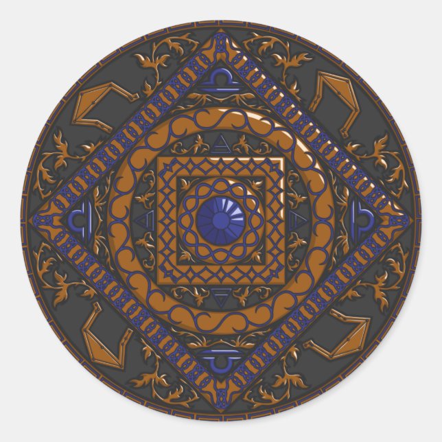 Rond Sticker Libra Mandala (Devant)