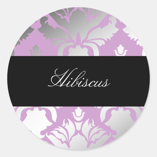 Rond Sticker Lilac Shimmer 311-Damask (Devant)
