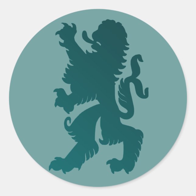 Rond Sticker Lion puissant (Devant)
