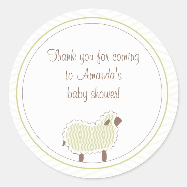 Rond Sticker Little Lamb Faver (Devant)