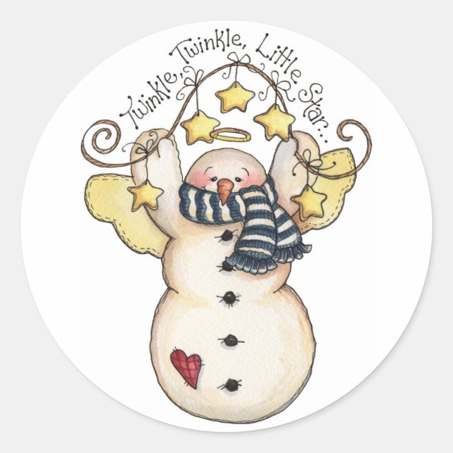Rond Sticker Little Star Twinkle Twinkle (Devant)