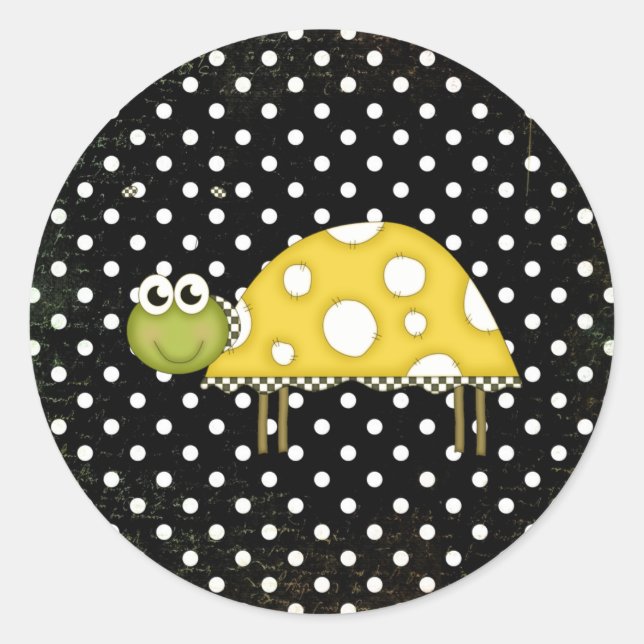 Rond sticker Little Turtle (Devant)
