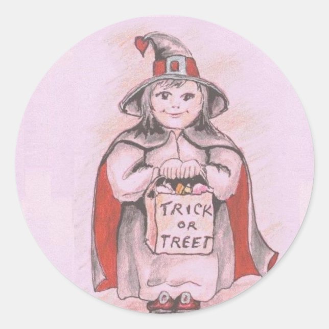 Rond sticker Little Witch (Devant)