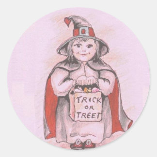 Rond sticker Little Witch