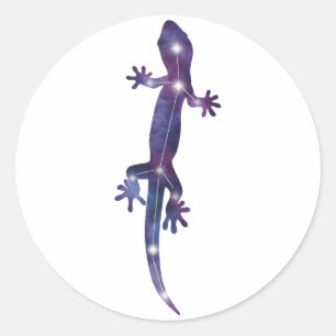 Rond Sticker Lizard Constellation