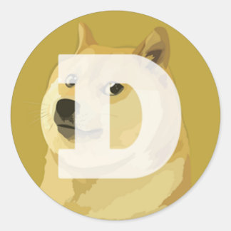 Rond Sticker Logo Dogecoin
