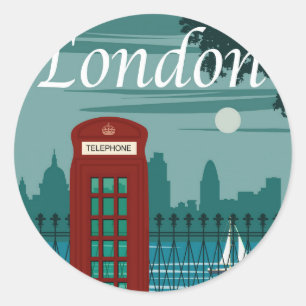 Rond Sticker Londres, Angleterre