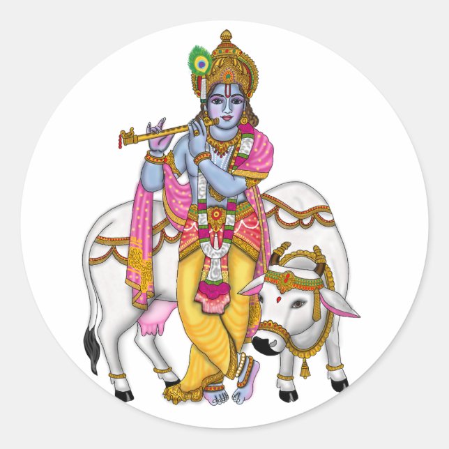 Rond Sticker Lord Krishna (Devant)