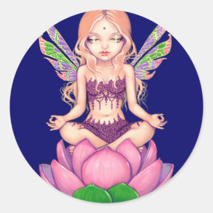 Rond Sticker "Lotus Fairy"